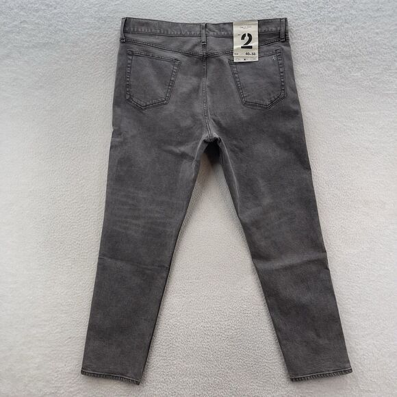 rag & bone Fit 2 Slim Greyson Denim Jeans Men's 40x32 Gray American Grunge NWT - Picture 8 of 14